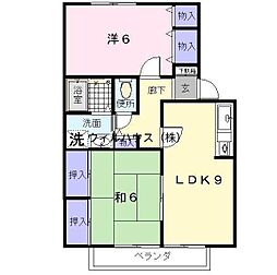 セジュール松原 2DKの間取図画像