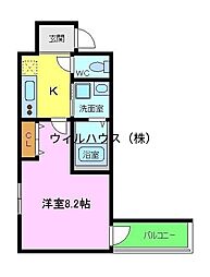 フジパレス堺南島 1Kの間取図画像