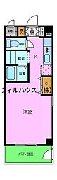 グランドール高師浜 1Kの間取図画像