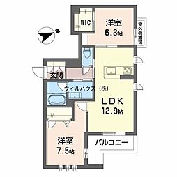 堺市西区浜寺昭和町2丁マンション 3LDKの間取図画像