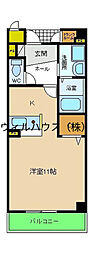 サニーレジデンス ワンルームの間取図画像