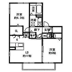 サニーコートM 2LDKの間取図画像