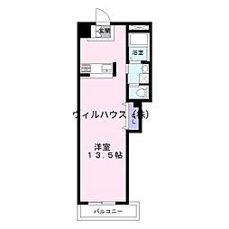 TKアンバーコート大町 ワンルームの間取図画像