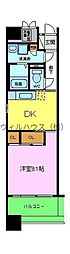 VegaAltairなかもず 1DKの間取図画像