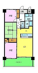 フローラ南館 3LDKの間取図画像