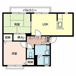 ハイツモンテリブロ 2DKの間取図画像