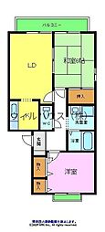 ファミール唐国 3DKの間取図画像