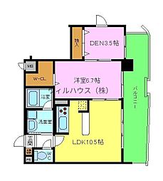 スプランドゥール蔵前 1SLDKの間取図画像