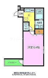 フジパレス堺鳳南 1Kの間取図画像