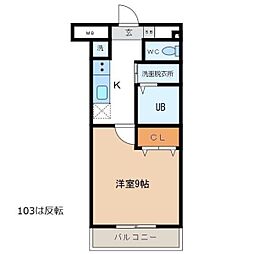 Ｆｅｌｉｚ高石 1階1Kの間取り