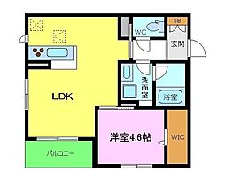 ウインドベル　堺東 2階1LDKの間取り