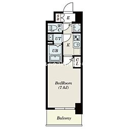 Ａｌｉｖｉｓ堺浜寺 7階1Kの間取り
