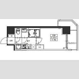 S-RESIDENCE堺湊駅前azure 14階1Kの間取り