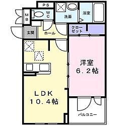 アネラ 2階1LDKの間取り
