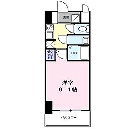 S-RESIDENCE堺blaze 1Kの間取図画像