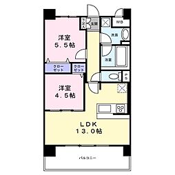アトリエール堺寺地町 2LDKの間取図画像