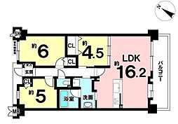 レジオン上新庄ユメリア 3LDKの間取り