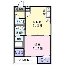 フジパレス堺白鷺ＥＡＳＴ 3階1LDKの間取り