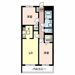 ボナール西山台 2LDKの間取図画像