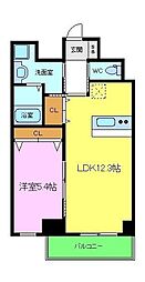 YFセントラルヒルズ 1LDKの間取図画像