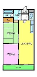 グリーンハイツ須賀 2LDKの間取図画像