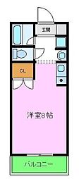 レジデンス遊園前 ワンルームの間取図画像