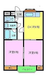 エクセル酒谷 2DKの間取図画像