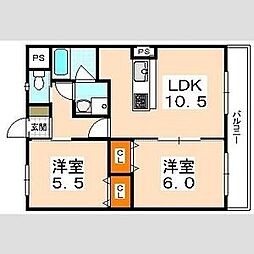 ヴィスタシア 2LDKの間取図画像