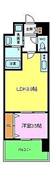 レクシア堺東 1LDKの間取図画像