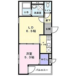 フジパレス堺鳳中5番館 1LDKの間取図画像