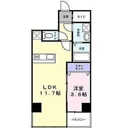 フレームウッド 1LDKの間取図画像