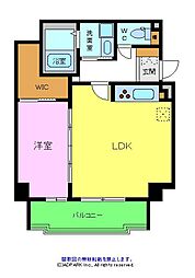 アトリエール堺新町 1LDKの間取図画像