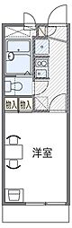 レオパレスネスト中百舌鳥 1Kの間取図画像
