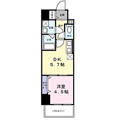 ARCA堺綾之町 1DKの間取図画像