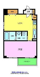 ブランカ堺東 1LDKの間取図画像