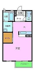 アドラブール ワンルームの間取図画像