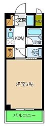 6月のココロ 1Kの間取図画像