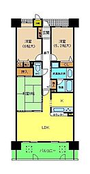 ソルプラーサ堺1番館 3LDKの間取図画像