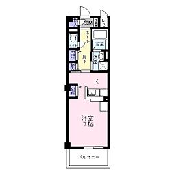 サニーキャンプ東雲1 1Kの間取図画像