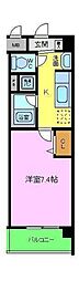 スペースラディア 1Kの間取図画像