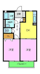 クレスト-イズミ 1LDKの間取図画像
