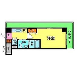 フェニックスレジデンス堺東 1Kの間取図画像
