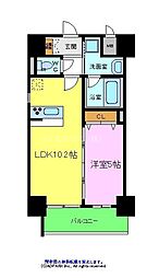 ラフィネ北花田 1LDKの間取図画像