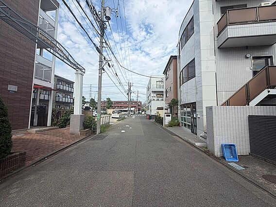 現地前面道路の...