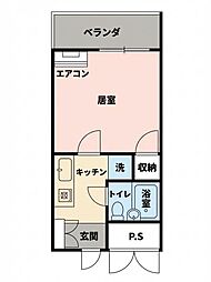 ホーユウコンフォルト田浦 1Kの間取図画像