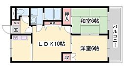ピア・ルミナス2番館 2LDKの間取図画像