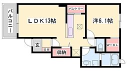間取図画像 1LDK