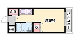 ル・ヴァン・エスポワール 1Kの間取図画像