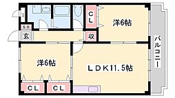 アクロポリス,1 2LDKの間取図画像