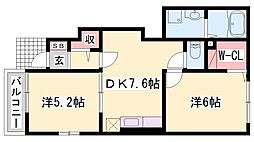 ディオ 2DKの間取図画像